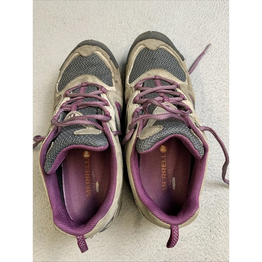 MERRELL Shoes Women's 6.5 Select‎ Dry Gray Purple Laces Air Cushion Select Grip